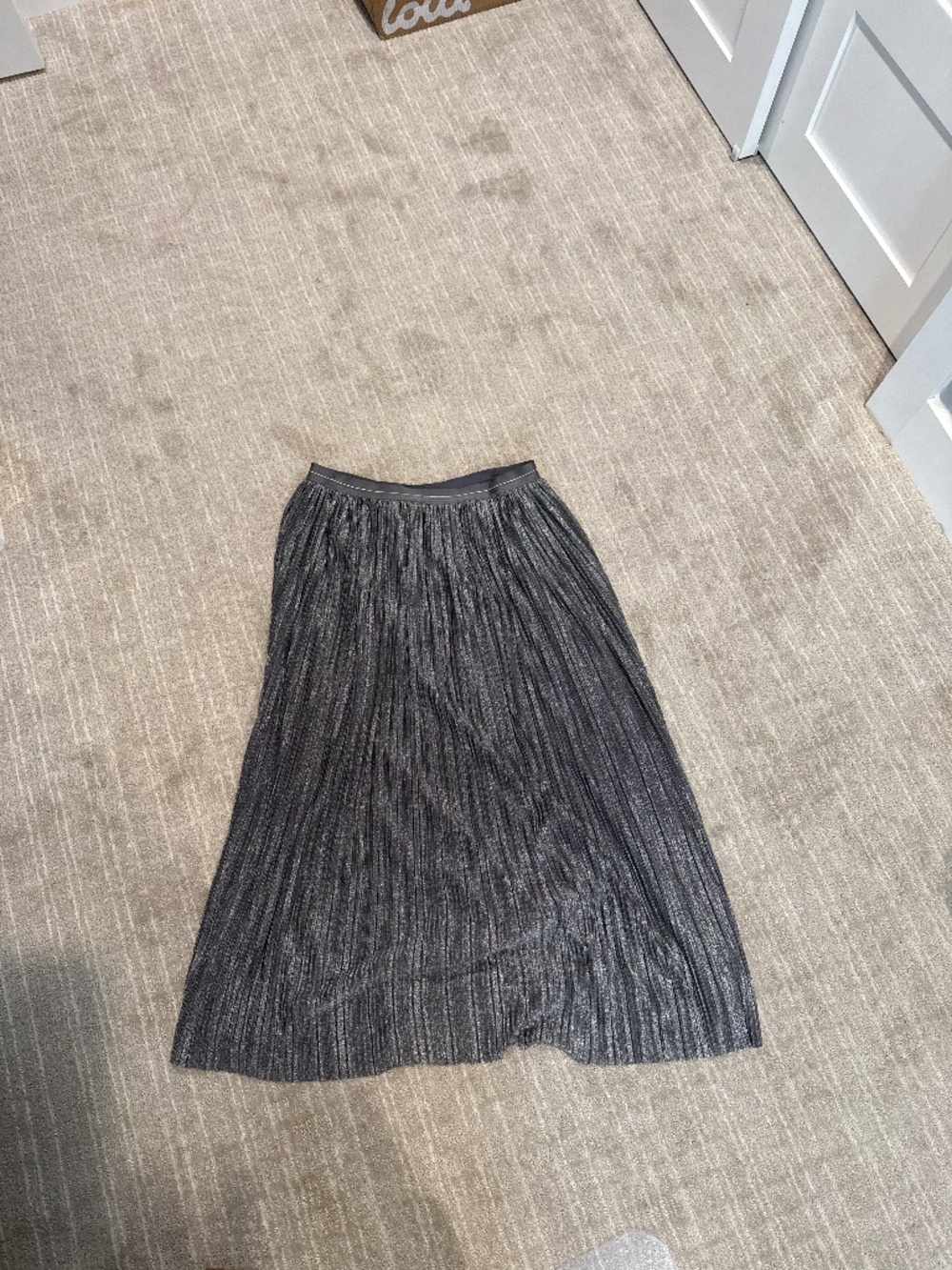 Pleated silver part skirt NWT